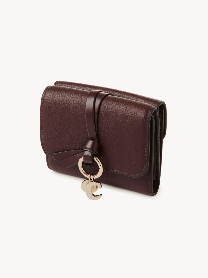 Chloé SMALL ALPHABET TRI-FOLD IN GRAINED LEATHER outlook
