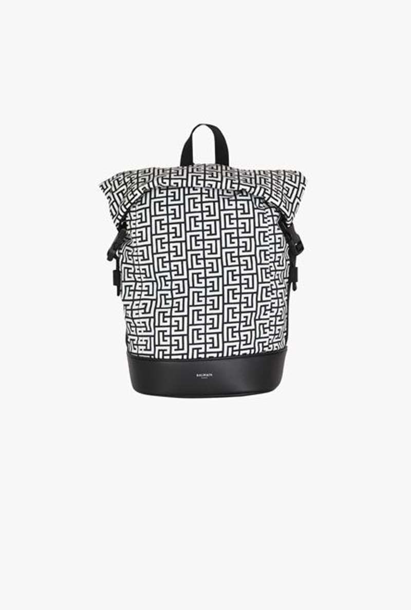 Bicolor white and black nylon 1945 backpack 1