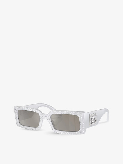 Dolce & Gabbana DG4447B rectangle-frame acetate sunglasses outlook