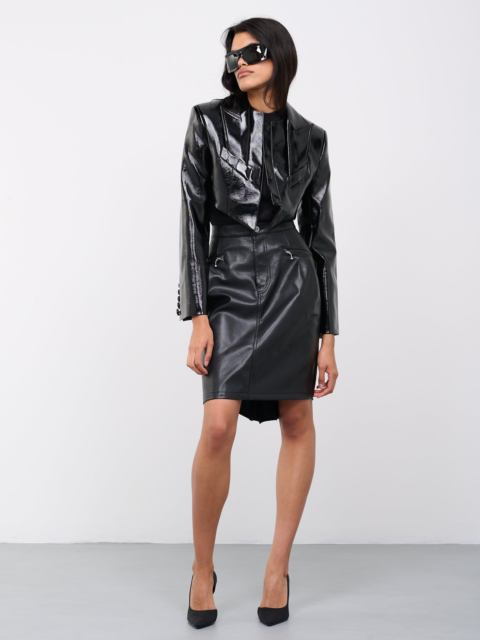 Leather Pencil Skirt - 6