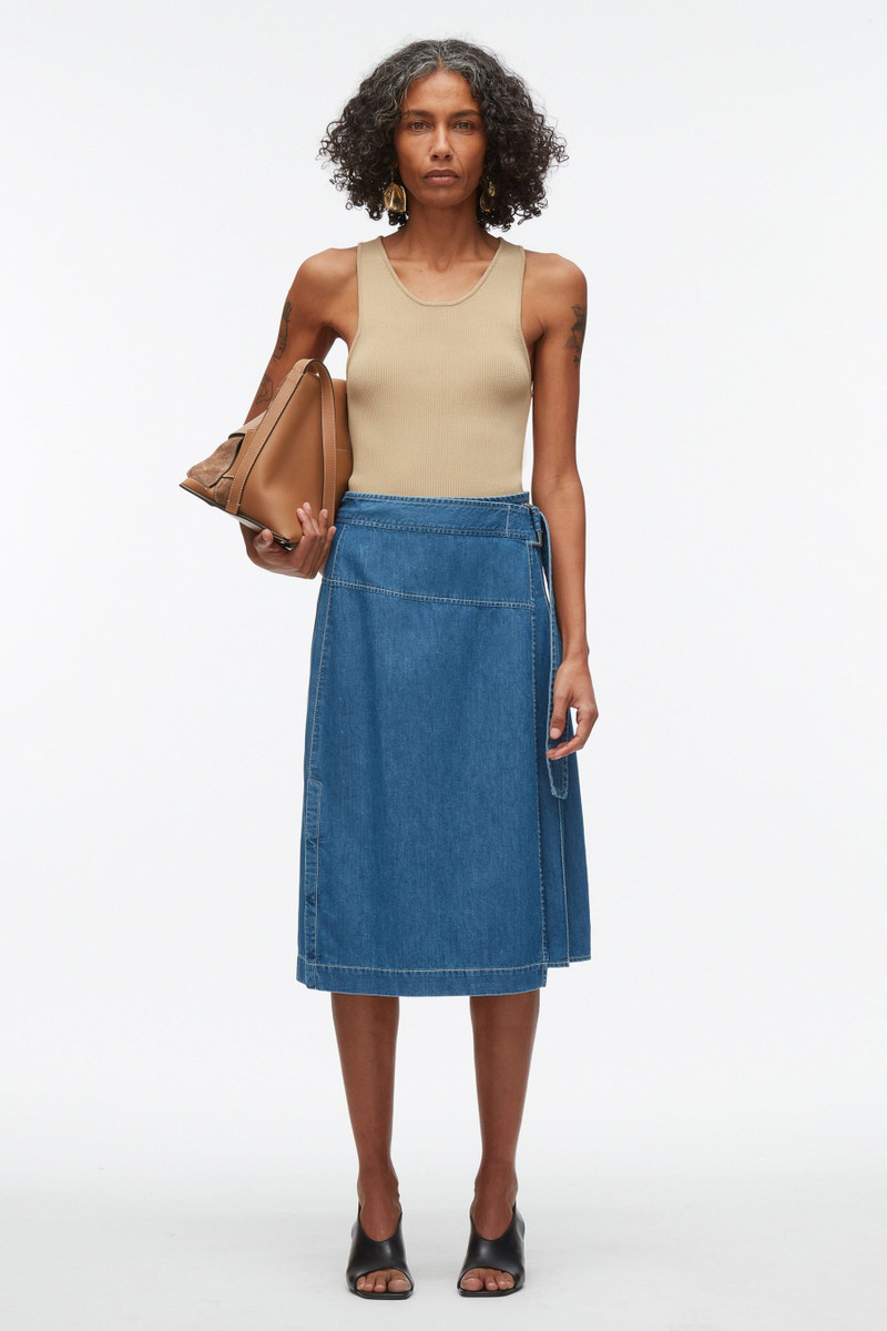 Chambray Wrap Skirt 1