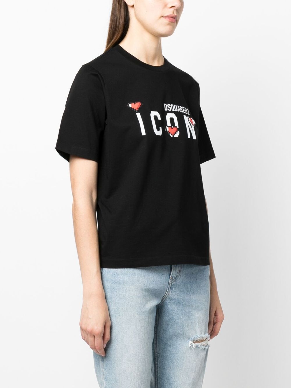 logo-print cotton T-shirt - 3