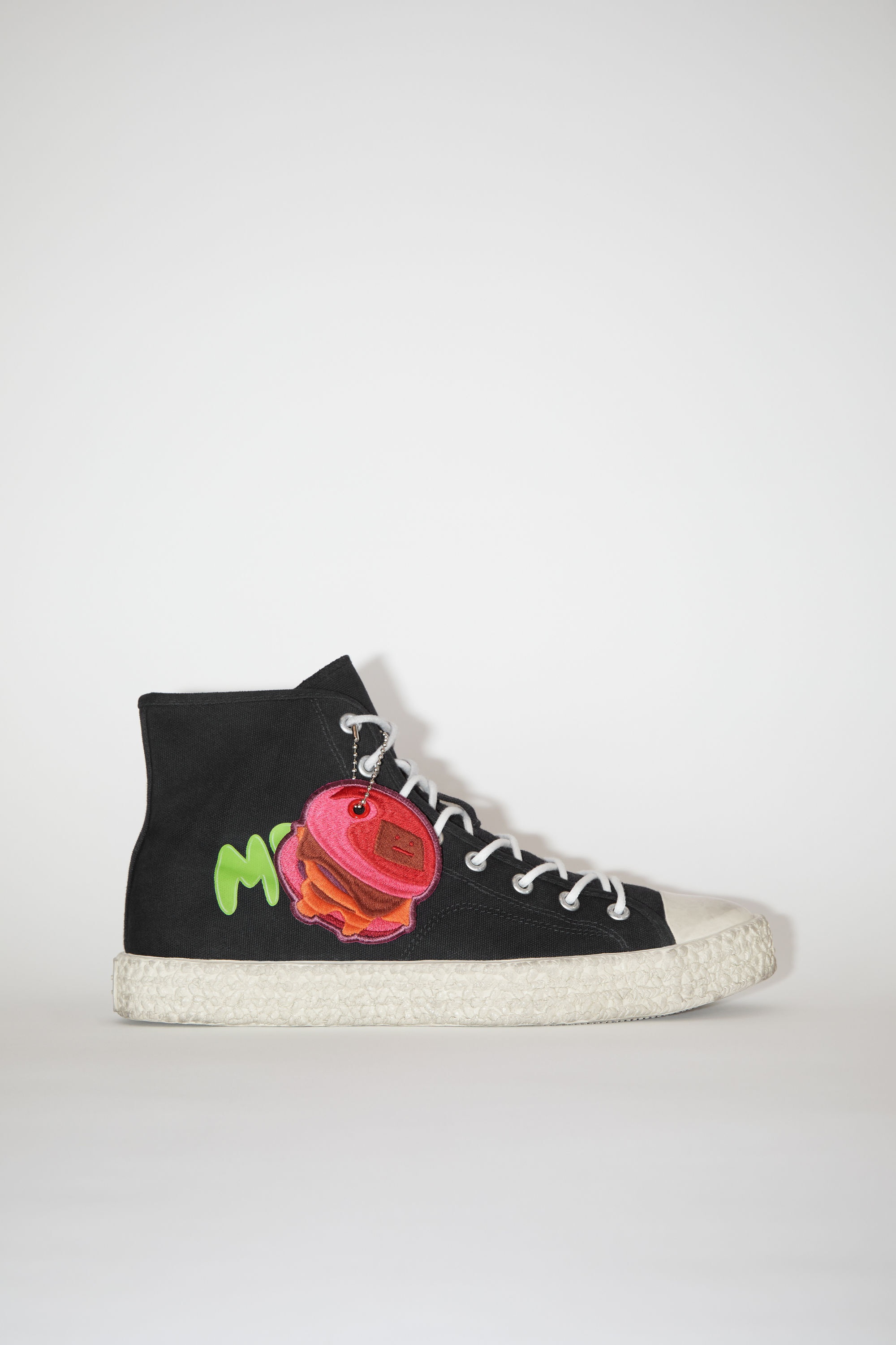 Print high top sneakers - Black/off white - 1