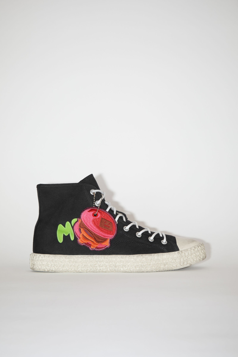 Print high top sneakers - Black/off white 1