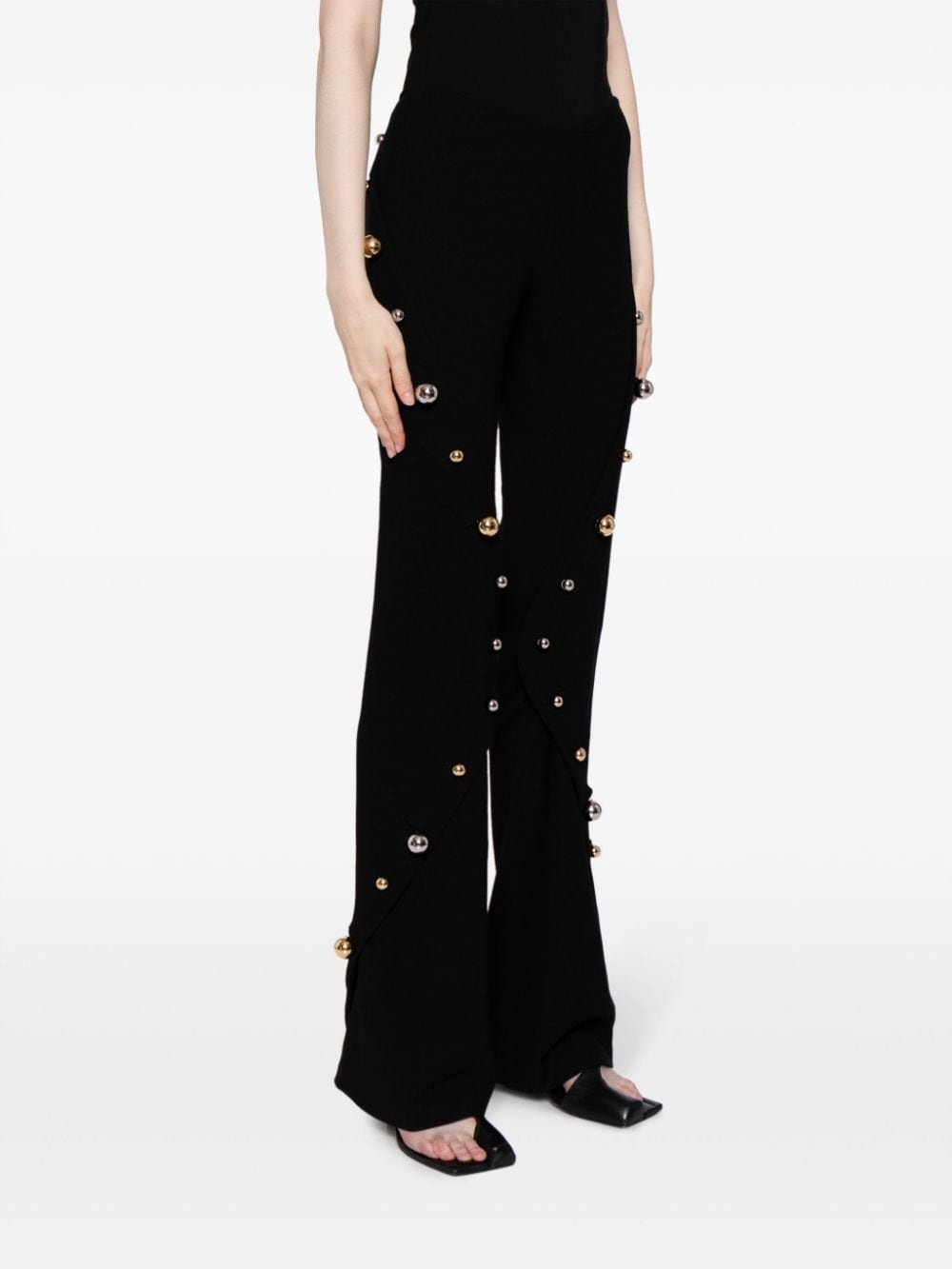 asymmetric slim-fit trousers - 3