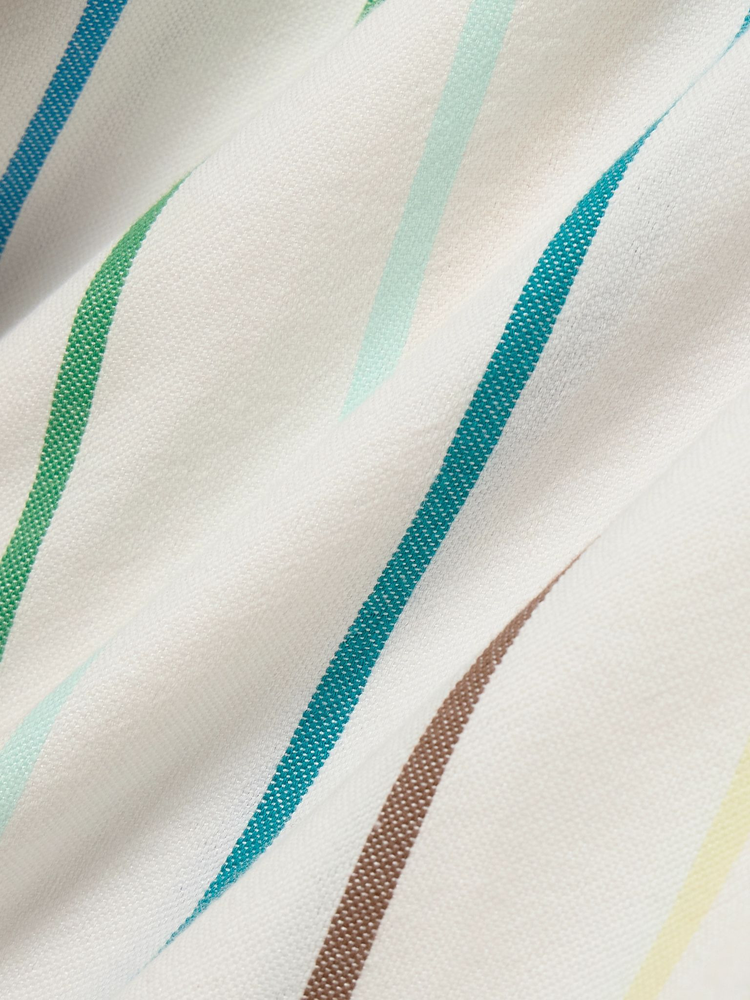 Oversized striped cotton-blend shirt Off-white - 4