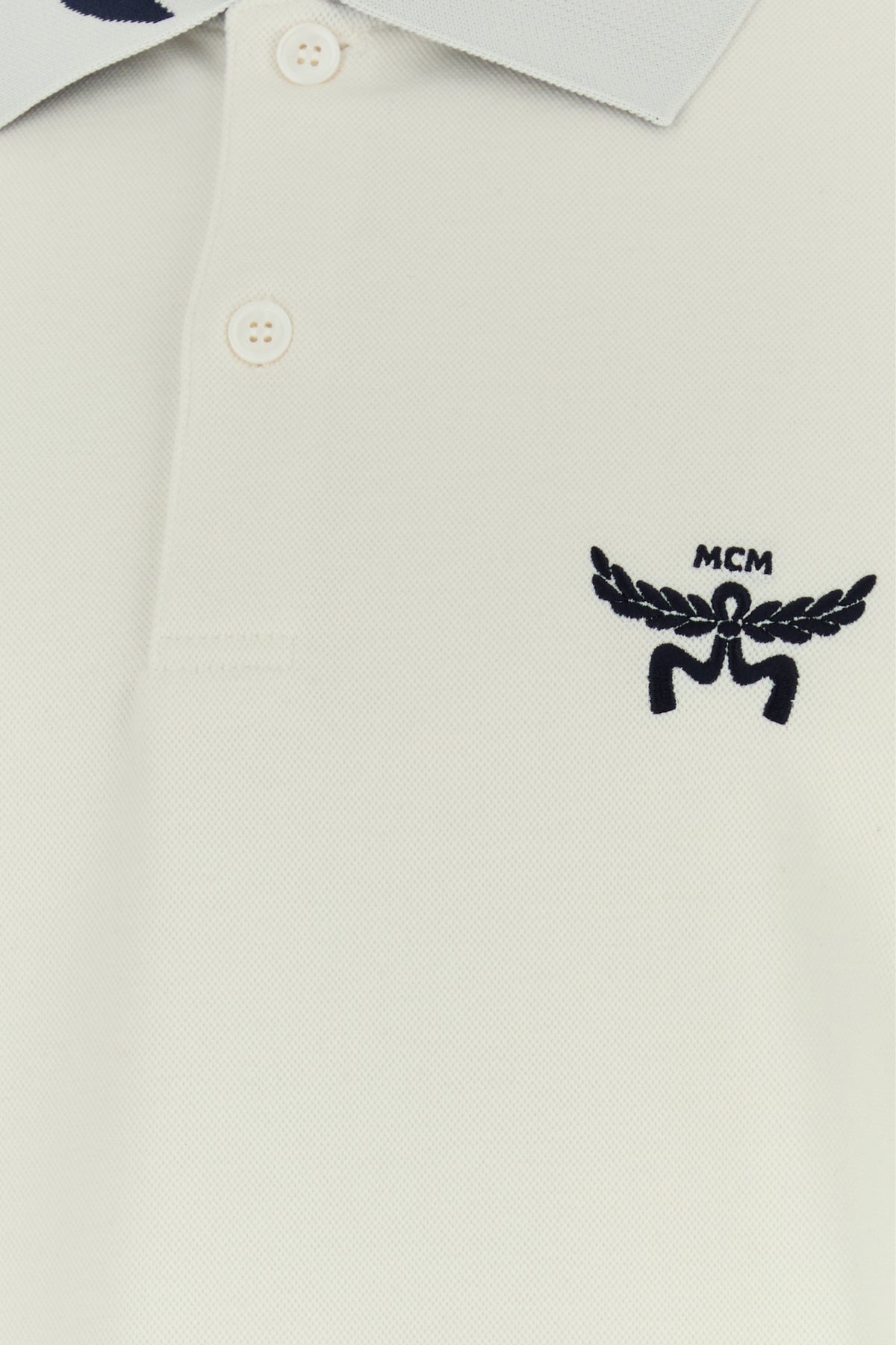White stretch piquet polo shirt - 3
