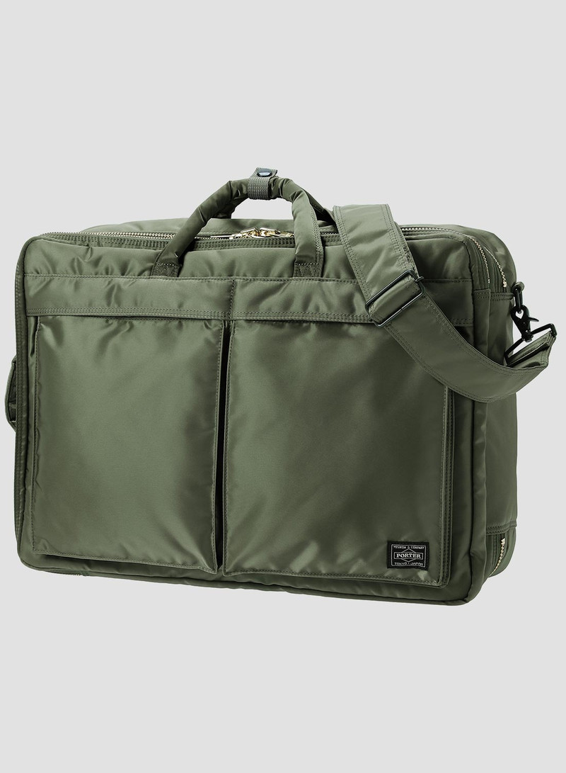 Porter-Yoshida & Co Tanker 3-Way Briefcase in Sage Green 1