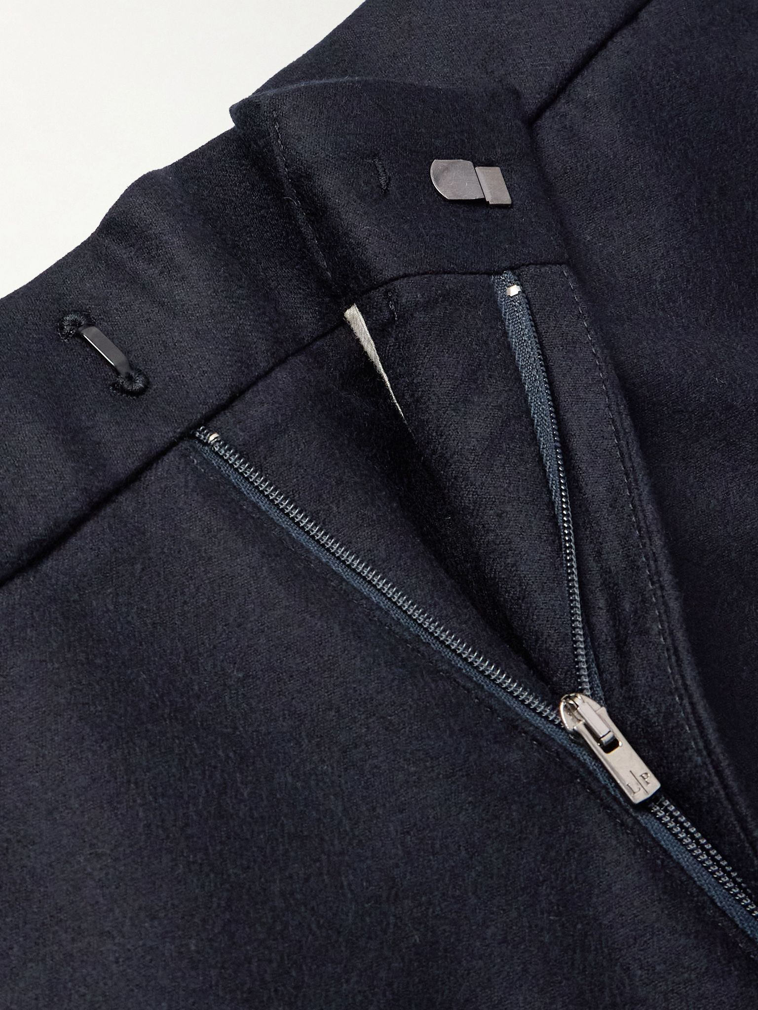 Leisure City Slim-Fit Virgin Wool and Cashmere-Blend Trousers Blue - 6