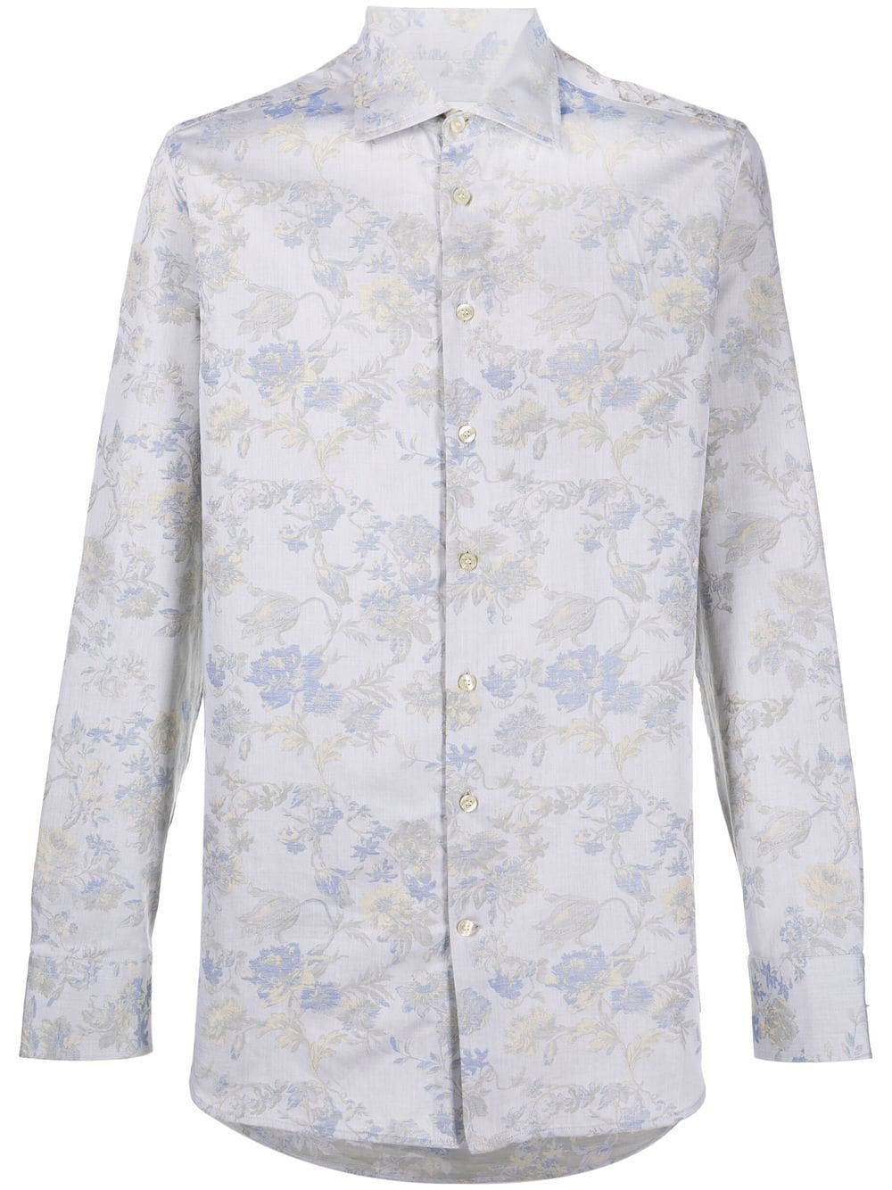 floral-print long-sleeve shirt - 1