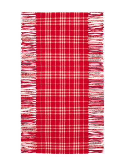 Burberry check-pattern cashmere scarf outlook