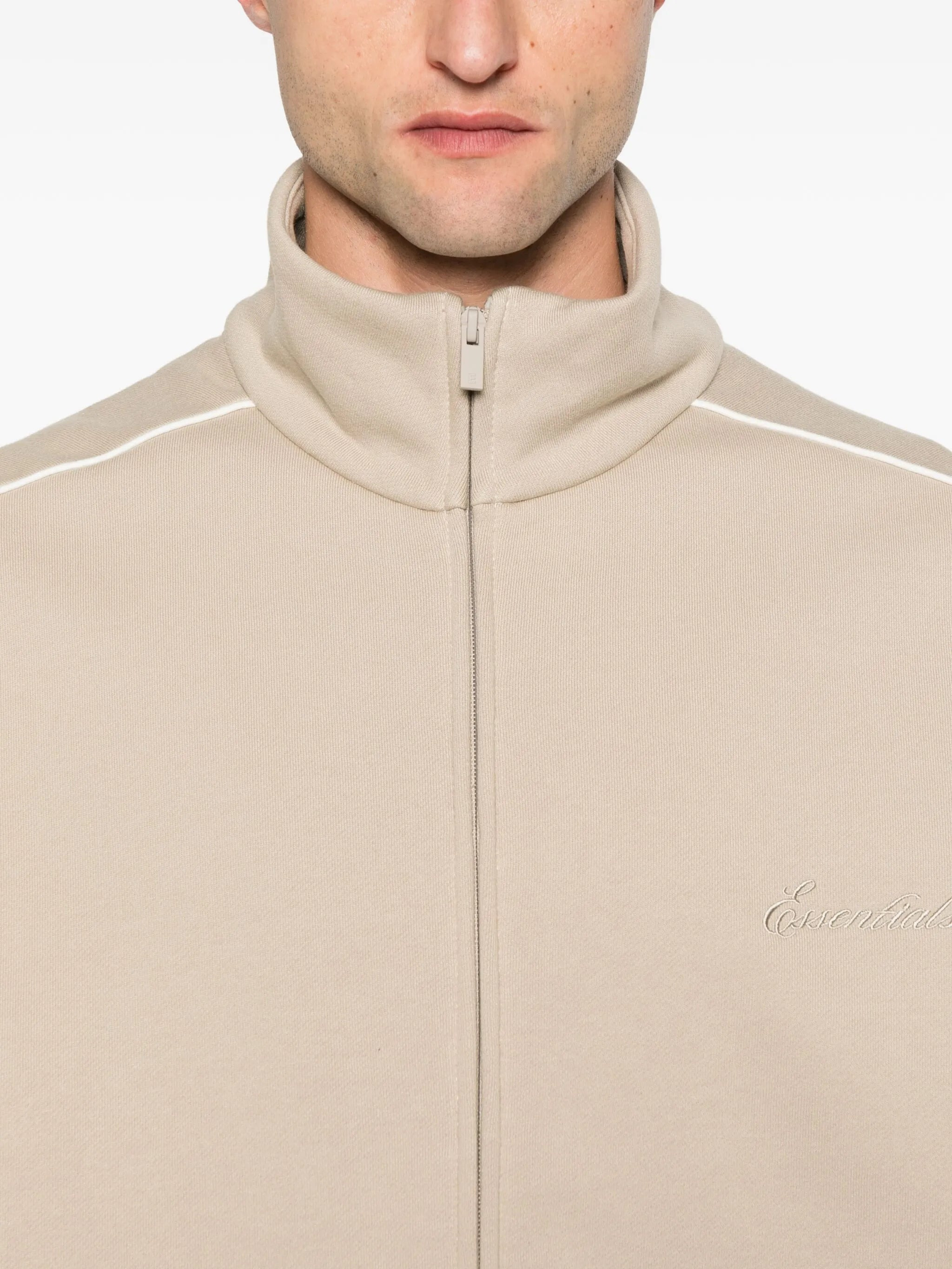 Fear Of God Essentials Zip-up Track-detail Sweatshirt - 4