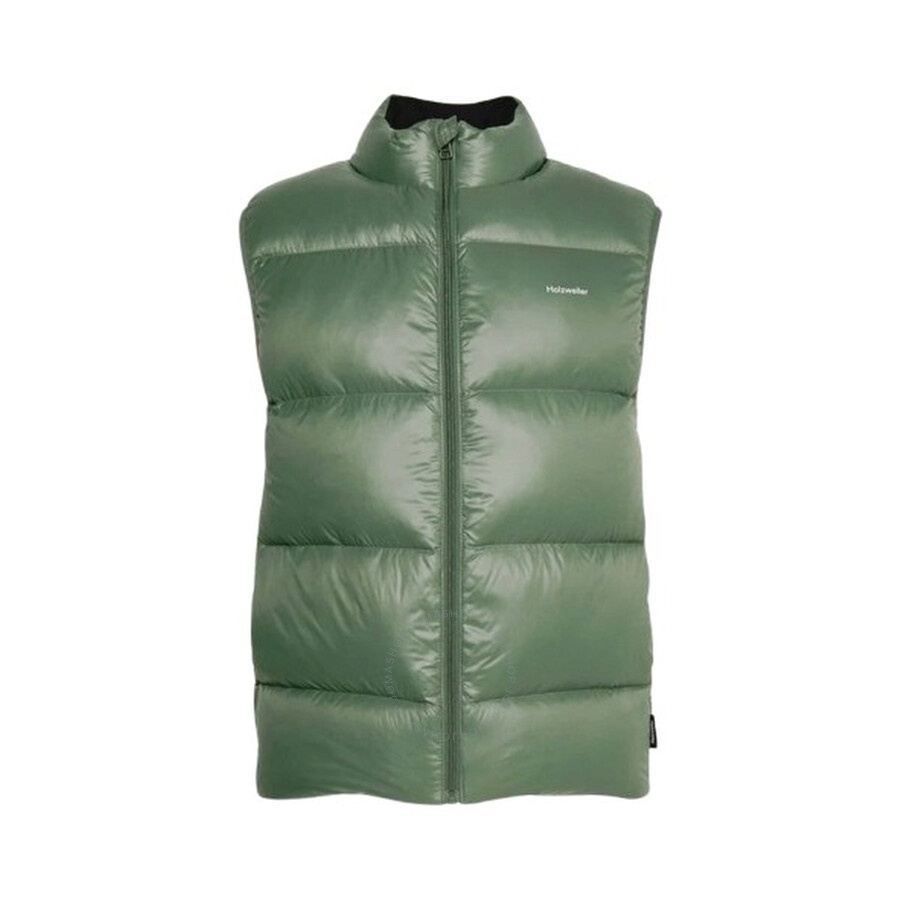 Holzweiler Men's Dark Green Shiny Daff Down Vest - 1