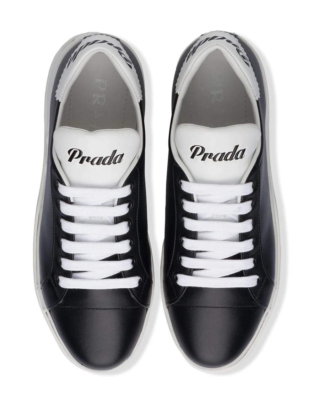 leather monochrome sneakers - 4