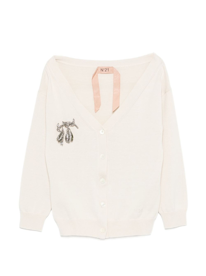 embellished knitted cardigan 1