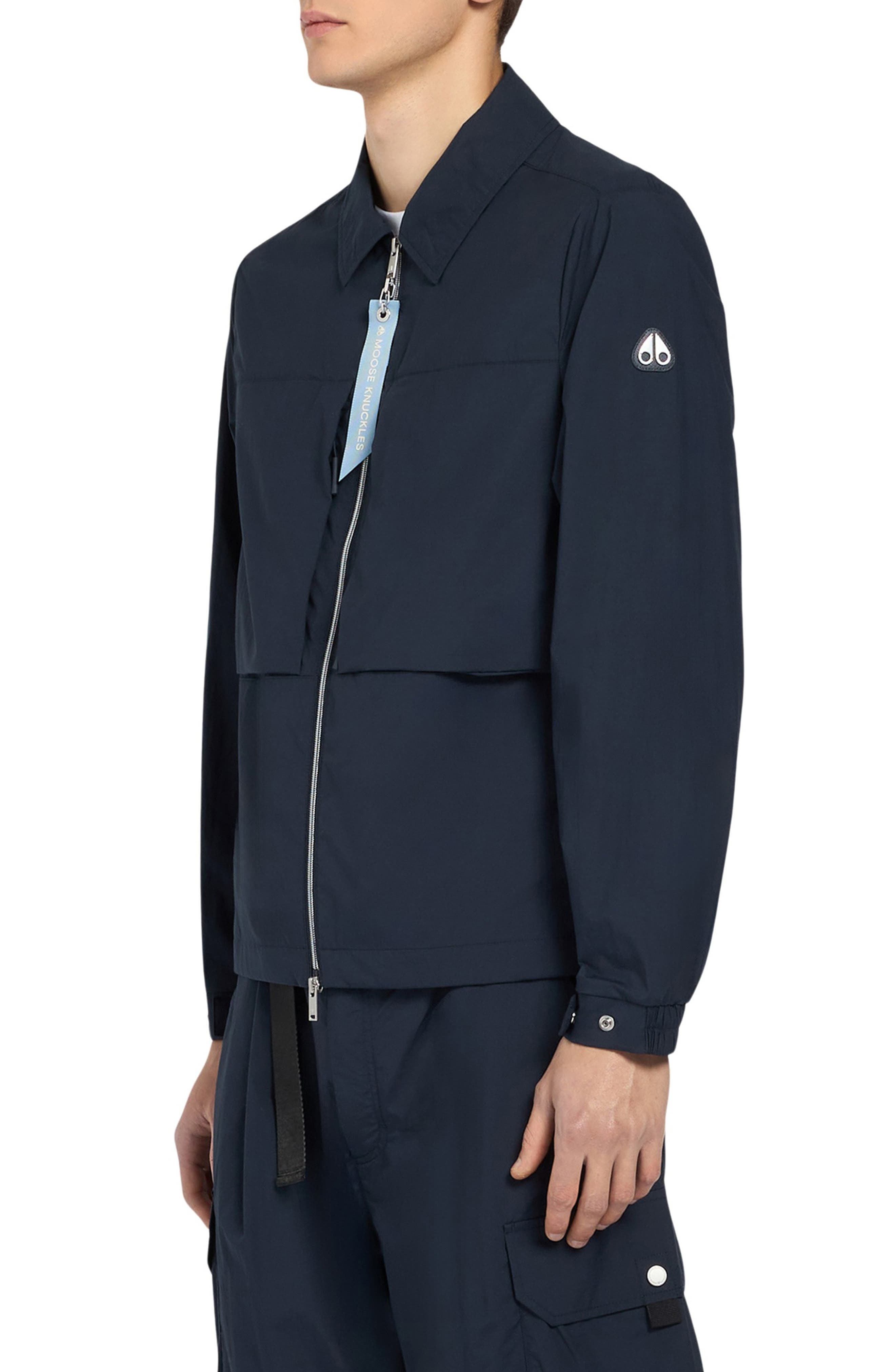 Moose Knuckles Waverly Water Repellent Stretch Shirt Jacket in Black at Nordstrom - 3