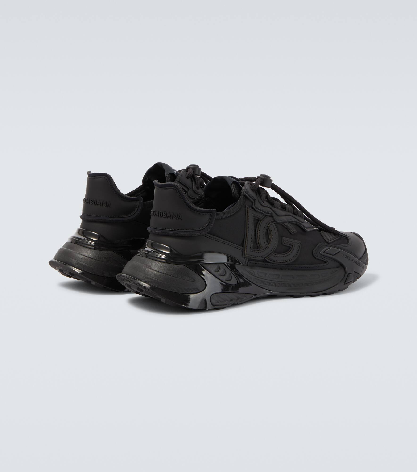 Leather-trimmed sneakers - 6