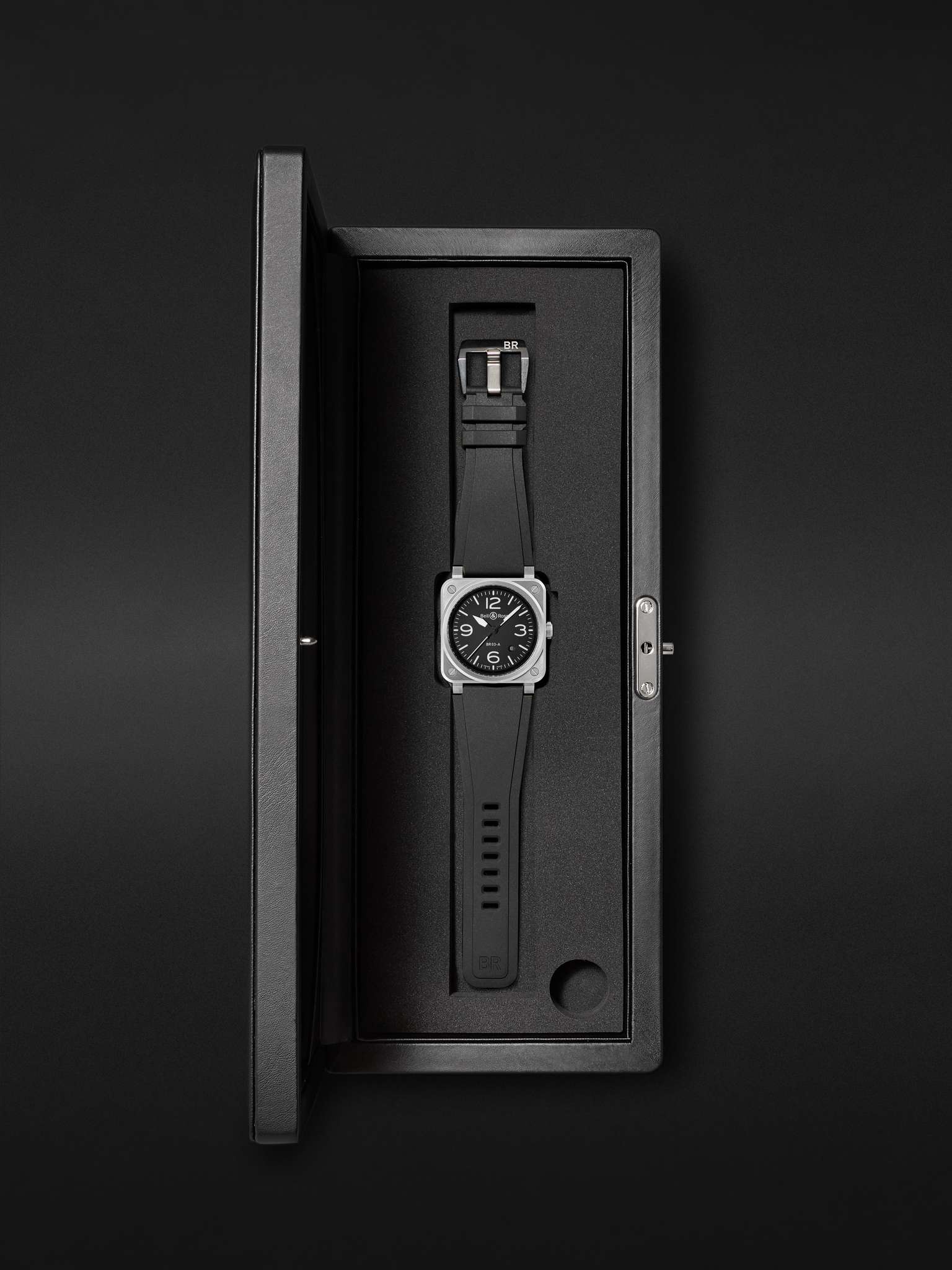 BR 03 Automatic 41mm Stainless Steel and Rubber Watch, Ref. No. BR03A-BL-ST/SRB - 7