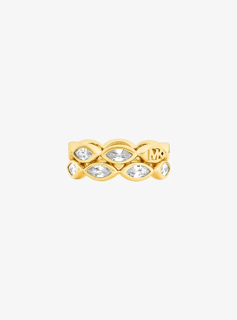 Marquise Cut Cubic Zirconia Tennis Ring - 1
