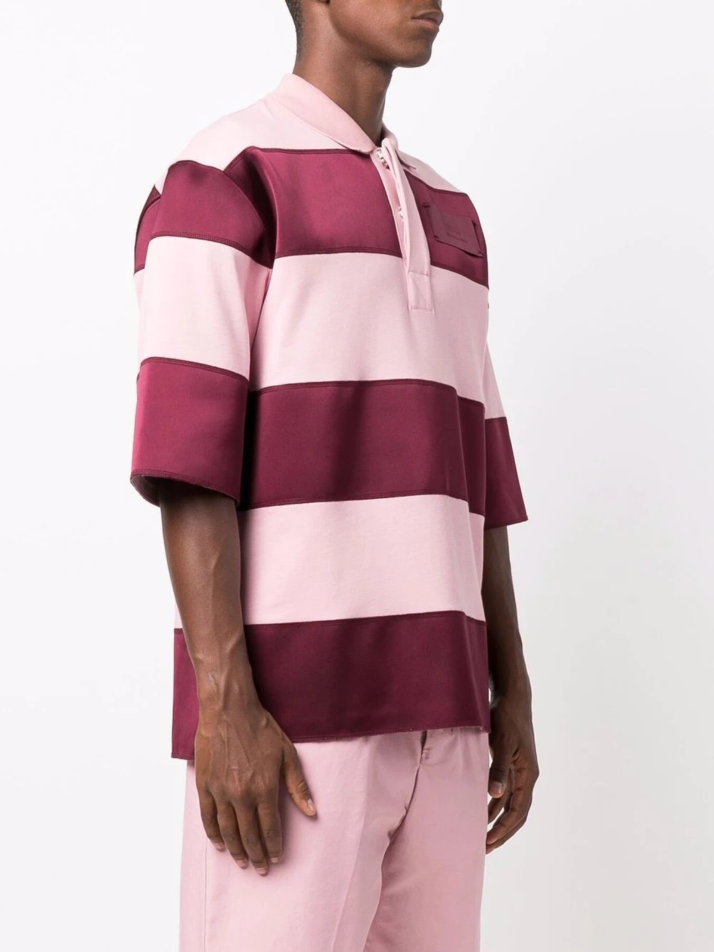 horizontal-stripe polo shirt - 3