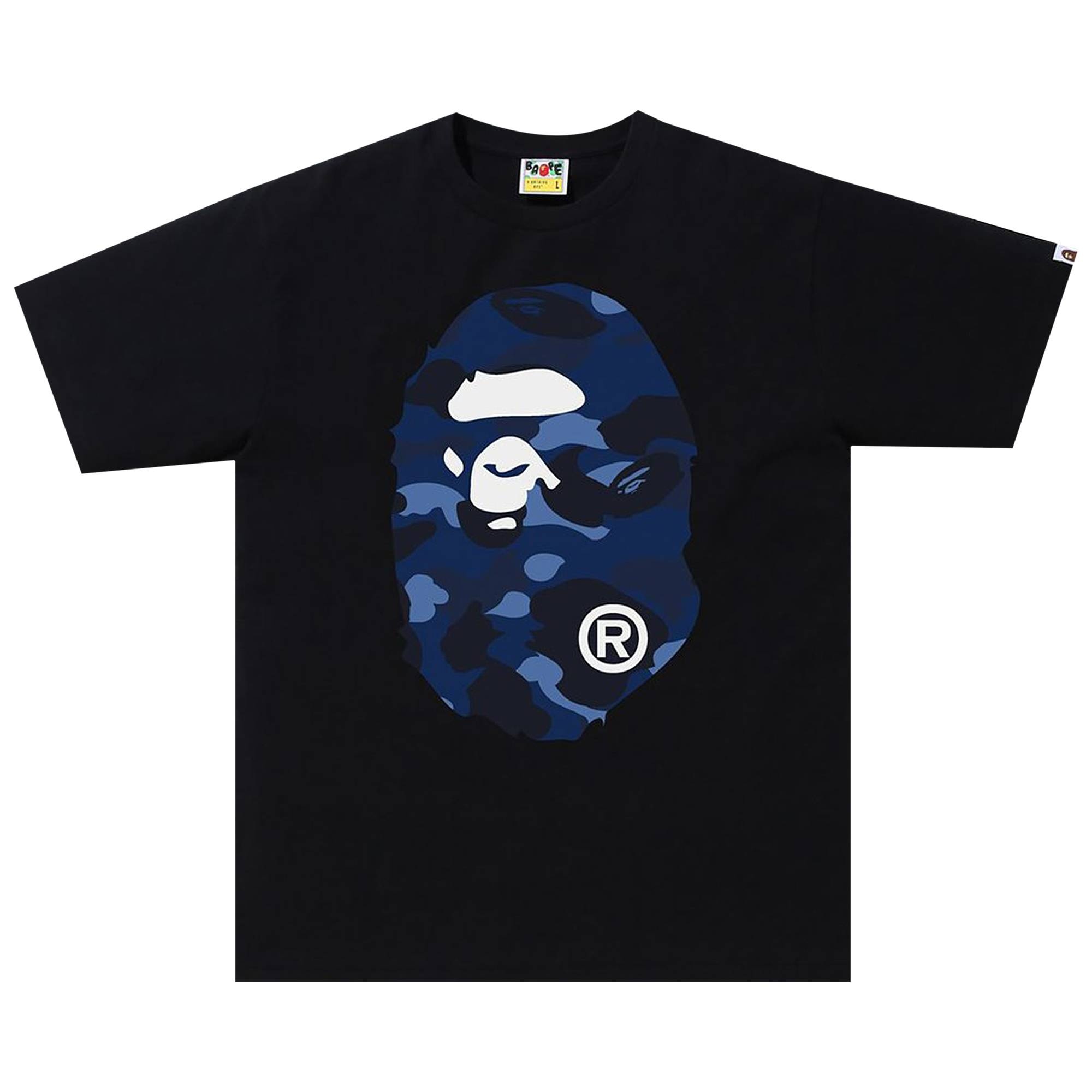 BAPE Color Camo Big Ape Head Tee 'Black/Navy' - 1