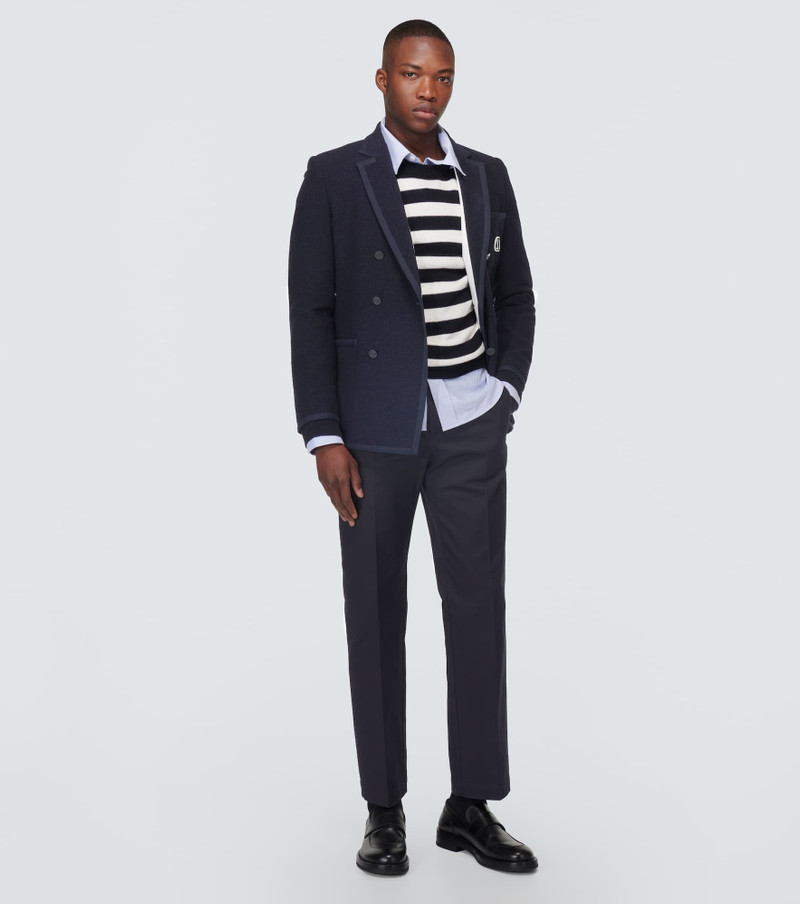 Valentino Rockstud canvas straight pants outlook