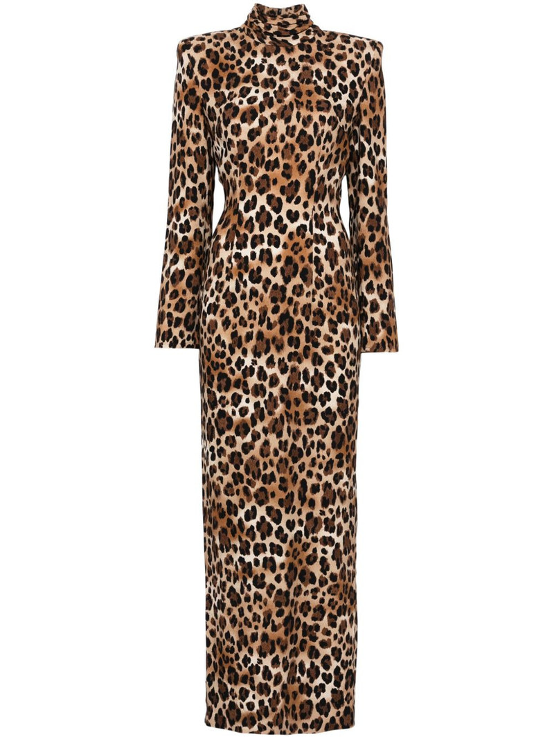 leopard-print maxi dress 1