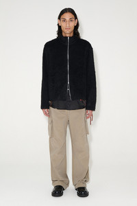 Our Legacy Shrunken Fullzip Polo Black Alpaca | REVERSIBLE