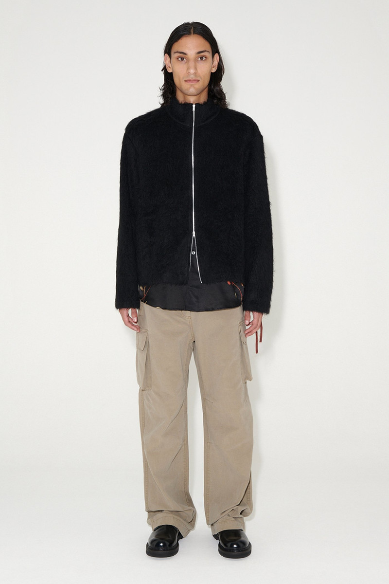 Our Legacy Shrunken Fullzip Polo Black Alpaca outlook