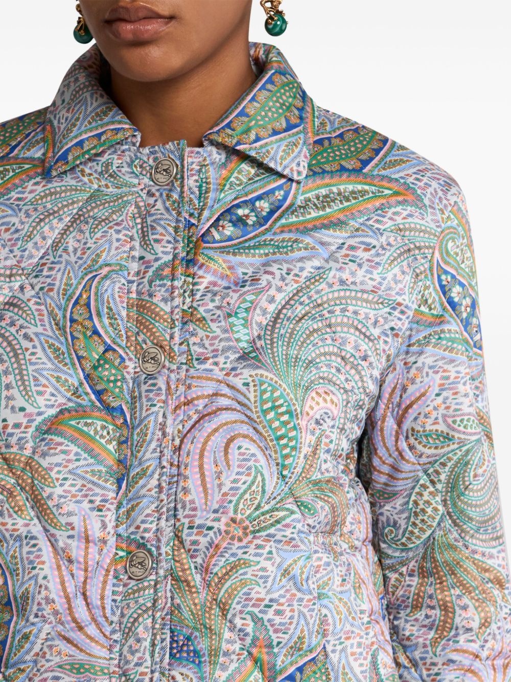 printed quilted jacket - 4