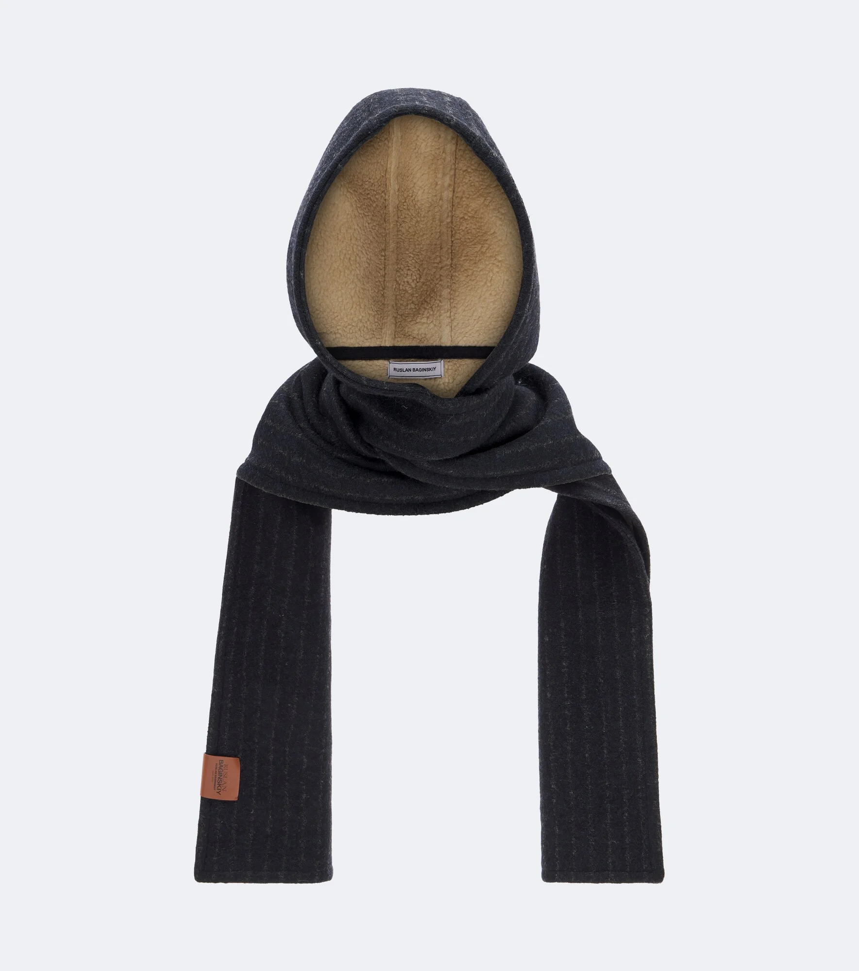 Striped wool-blend hood - 1