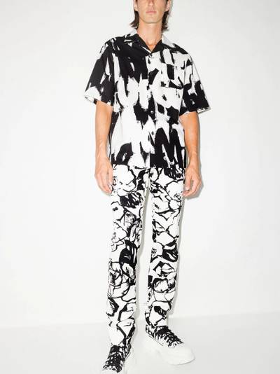 Alexander McQueen Graffiti print short-sleeve shirt outlook