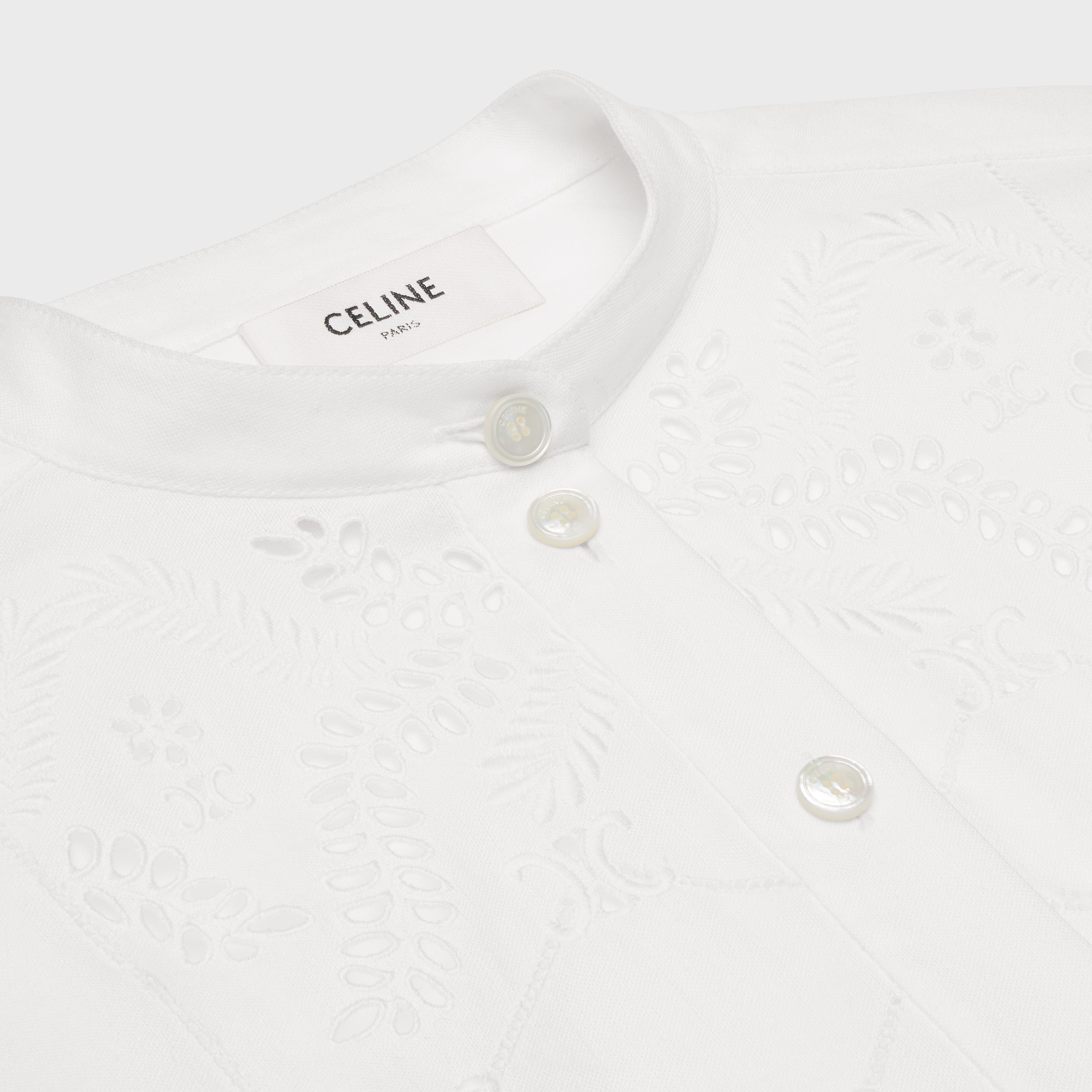 embroidered tunic in COTTON LINEN - 3