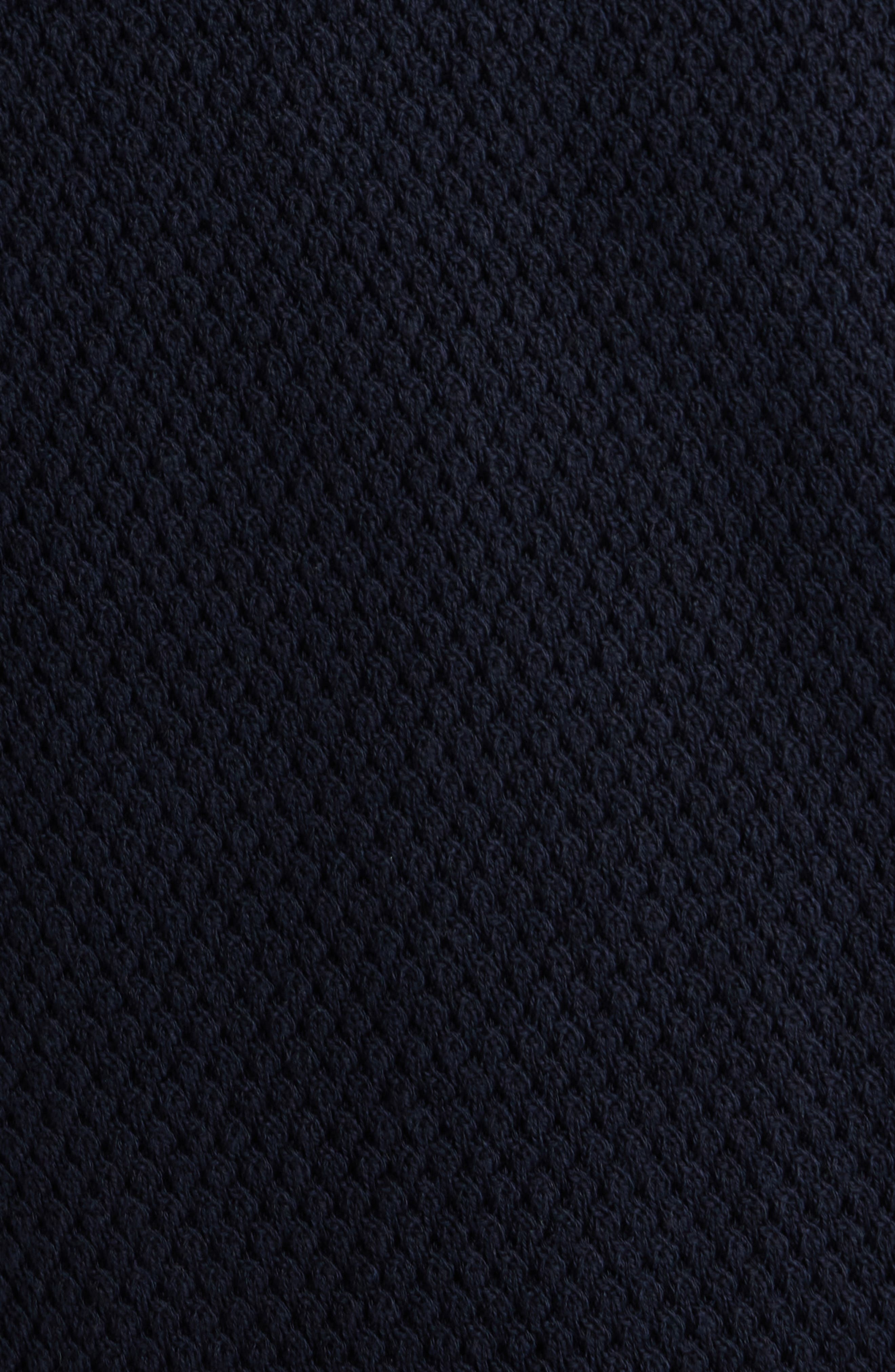 BOSS Jiuseppe Silk & Cotton Polo in Dark Blue at Nordstrom - 6
