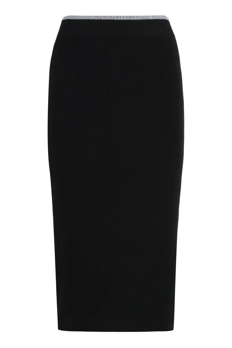 Pinko Nuova Guinea Ribbed Knit Skirt - 1