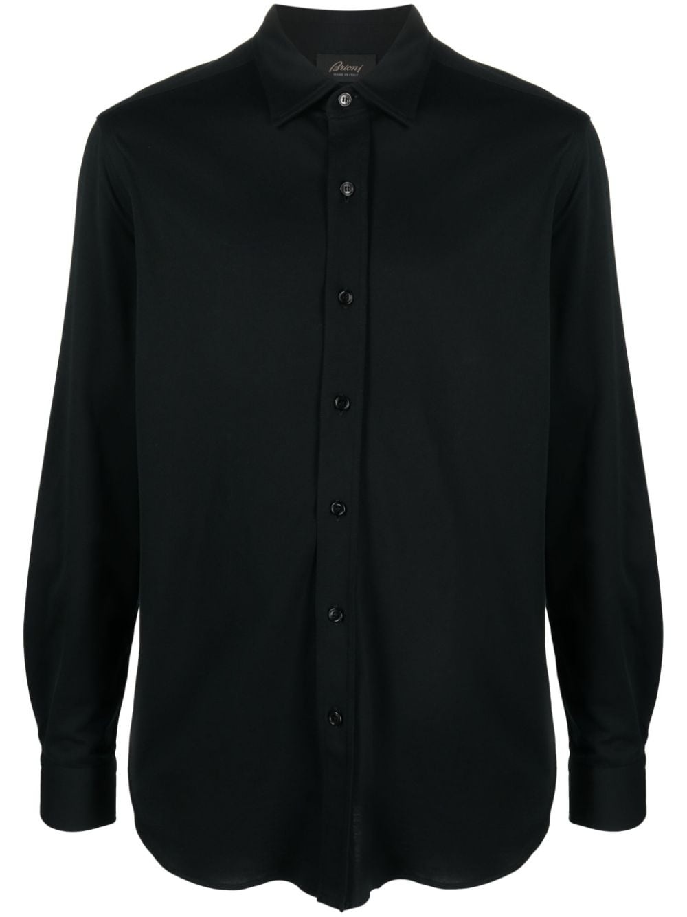 spread-collar cotton shirt - 1
