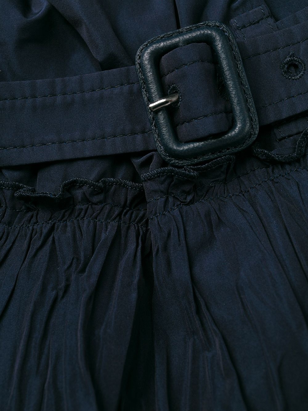 double-breasted pleated trench coat - 7