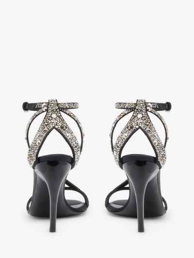 Alexander McQueen Women's Twisted Armadillo Sandal in Black outlook