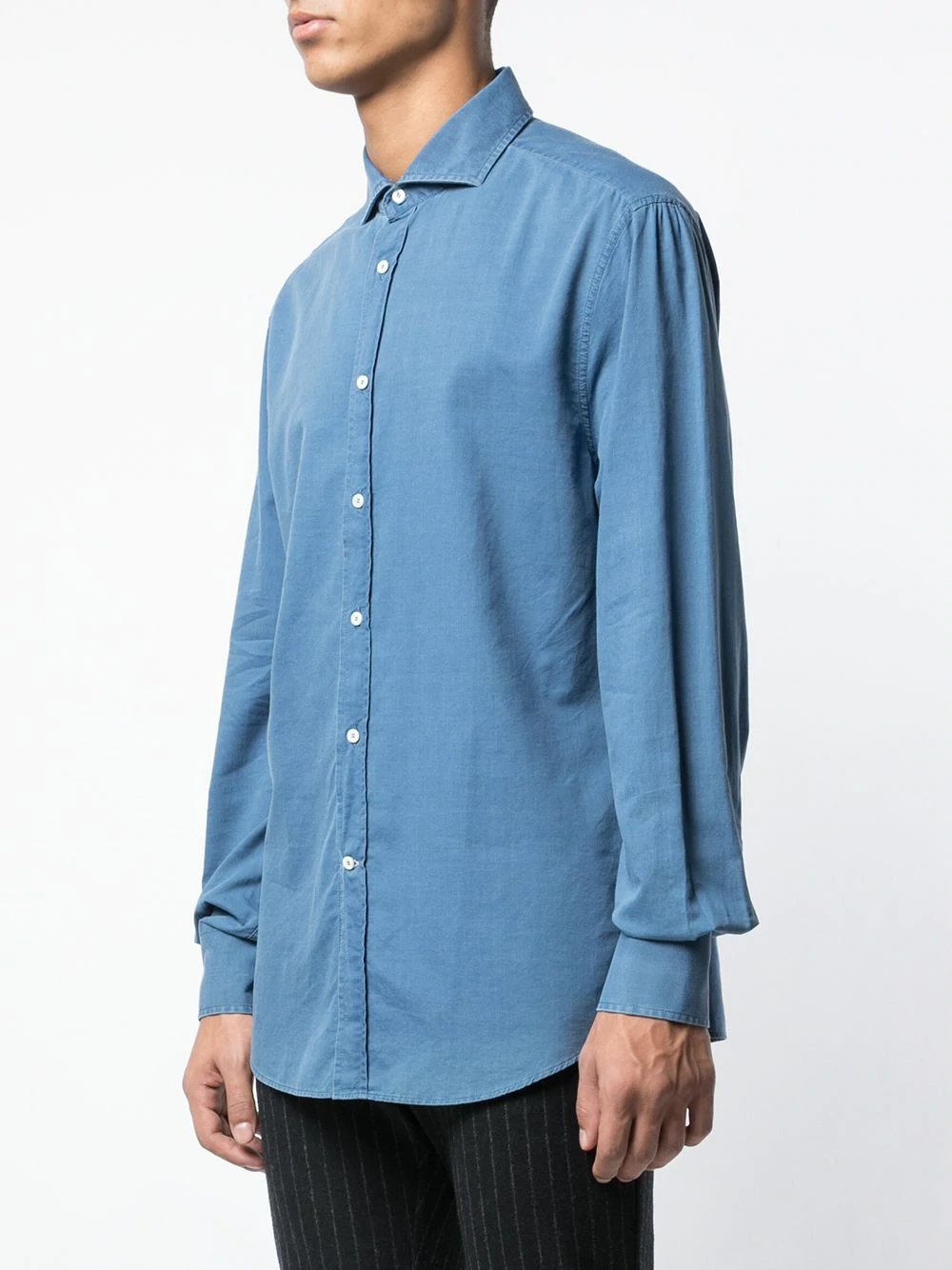 denim fitted shirt - 3