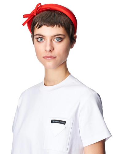 Prada Satin bow headband outlook