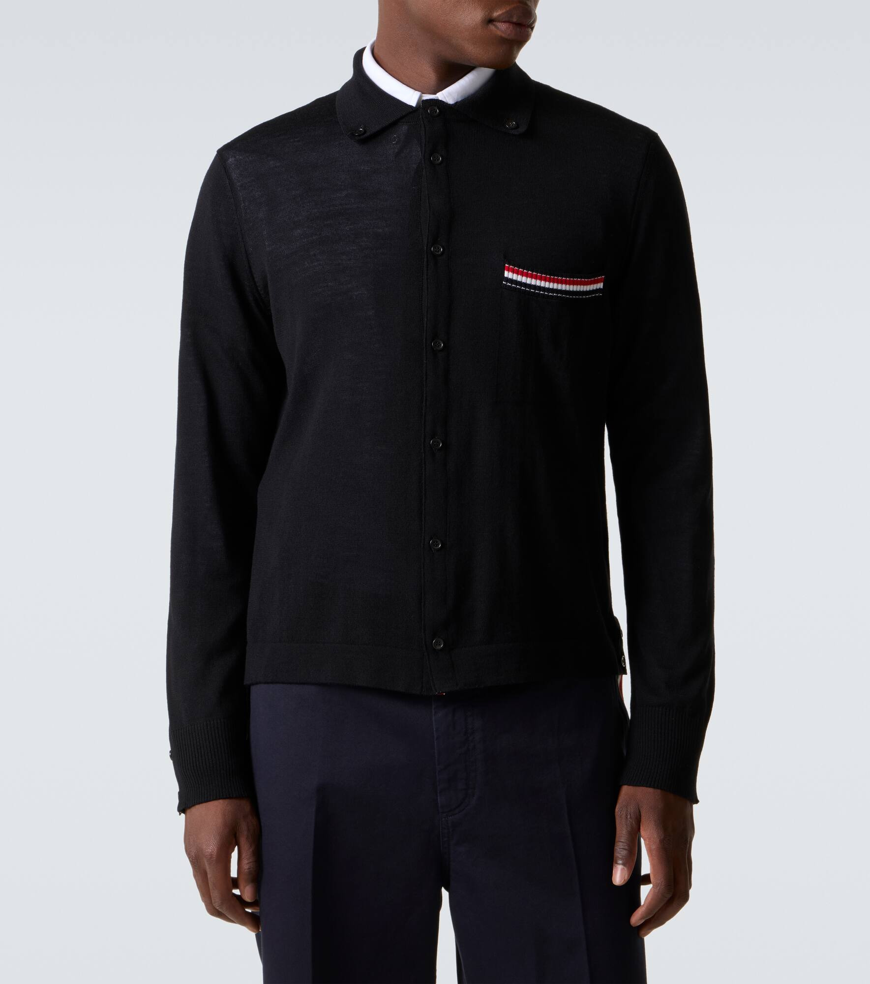 RWB Stripe virgin wool cardigan - 3