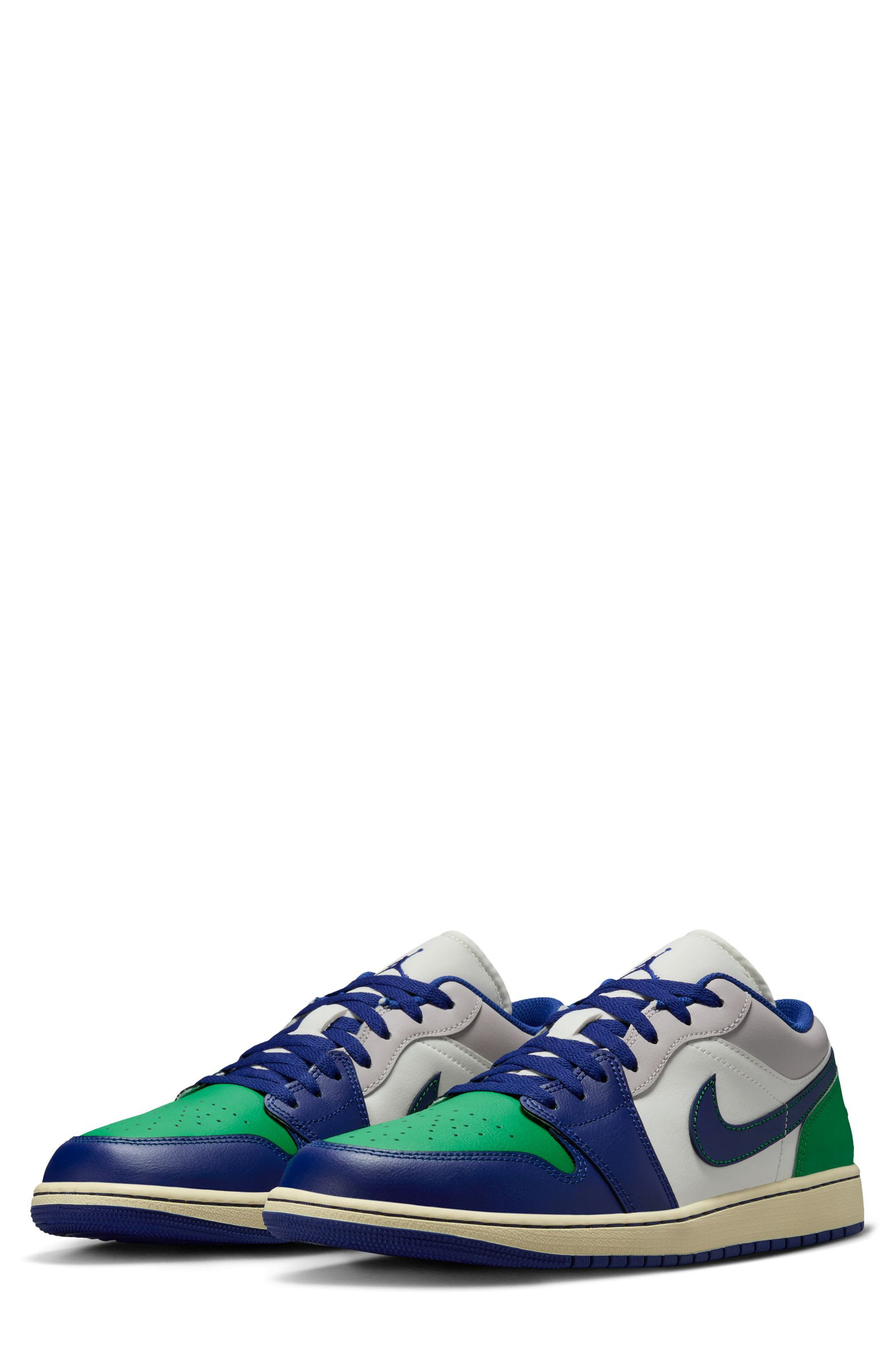 Air Jordan 1 Low Sneaker in Sail/Stadium Green at Nordstrom - 1