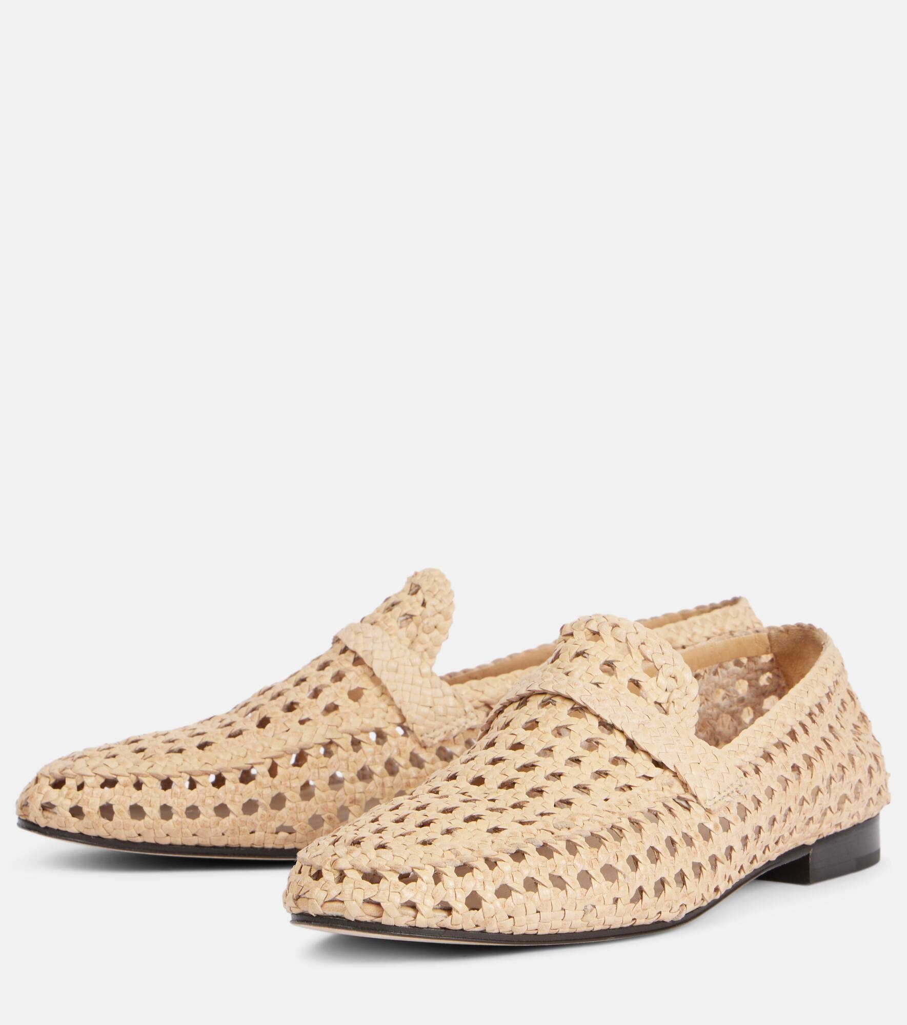 Leon woven leather loafers - 4