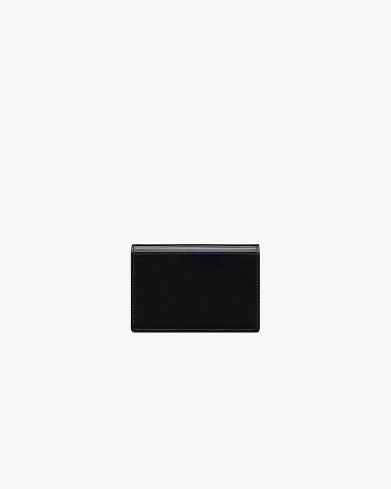 SAINT LAURENT SAINT LAURENT BUSINESS CARD CASE IN BRUSHED LEATHER outlook