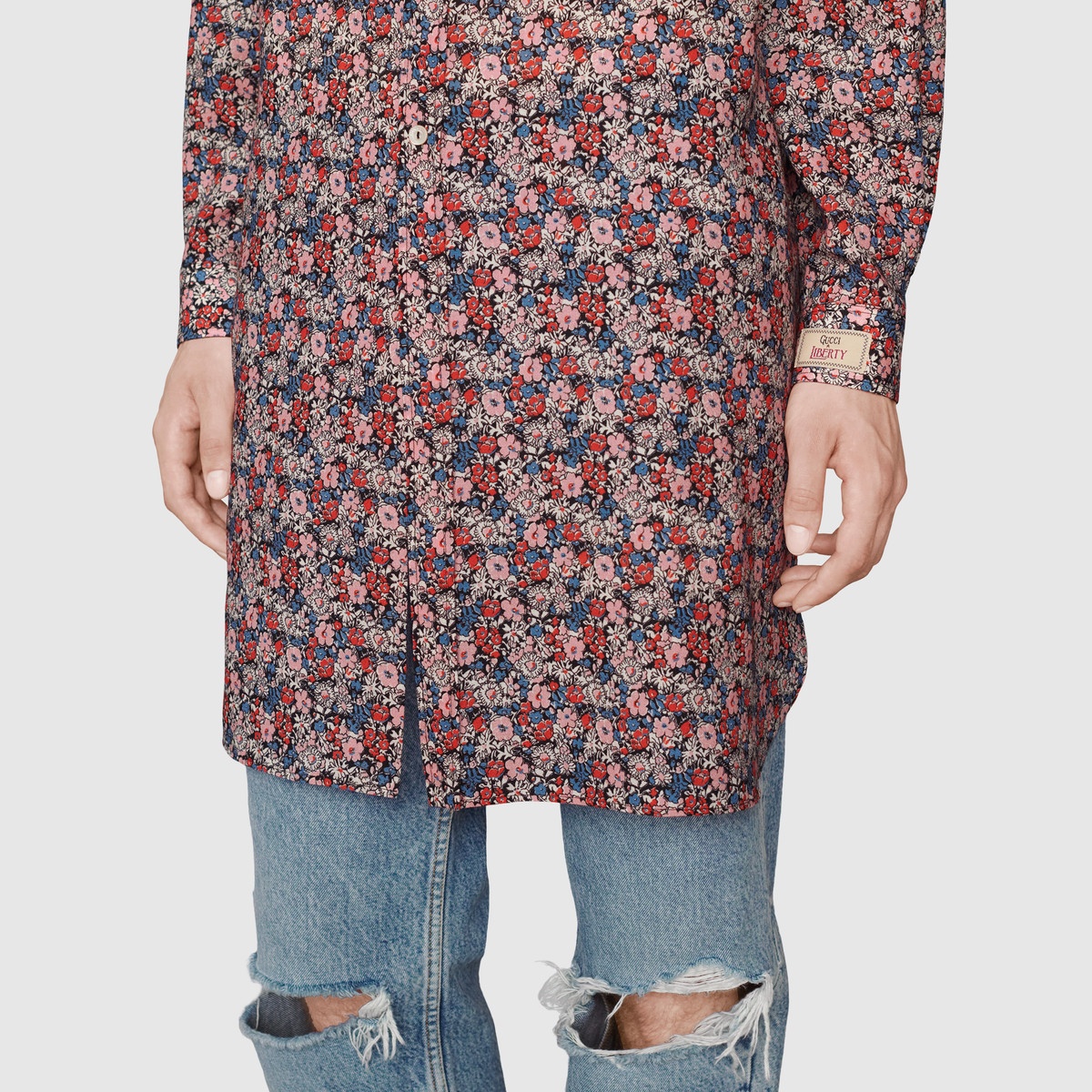 Gucci Liberty floral wool oversize shirt - 7