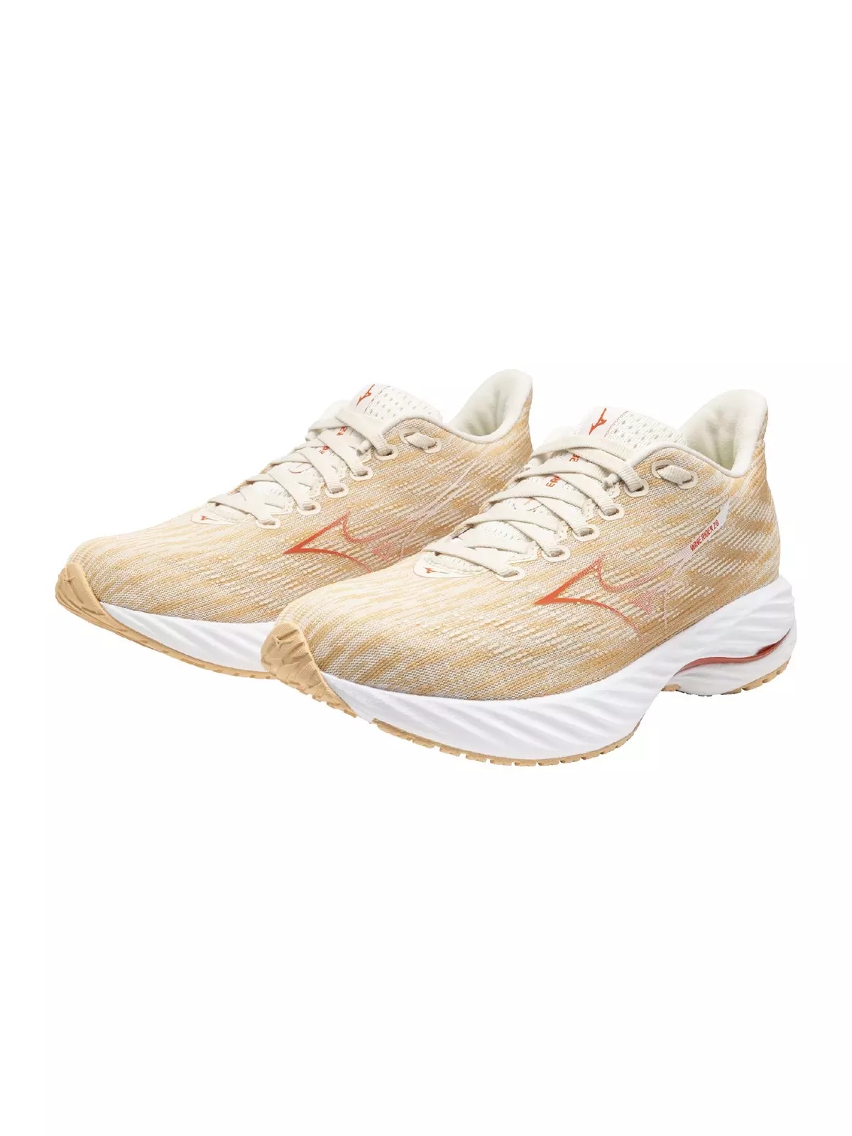 Wave Rider 28 "Pristine/Spicy Orange" Women's Running Shoe - 5