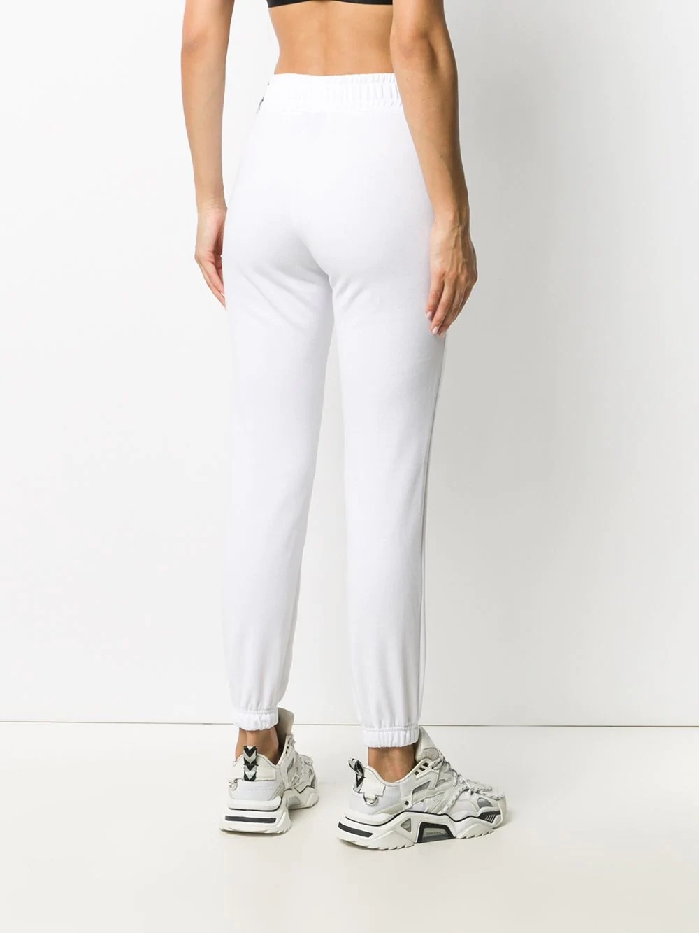 Swoosh logo print track pants - 4