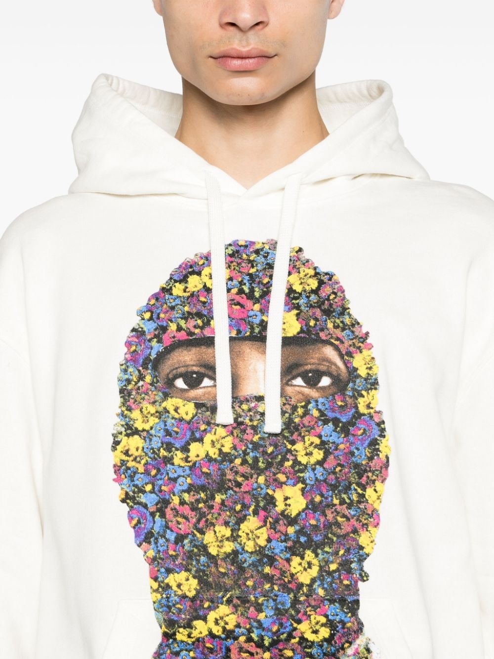 Flower Mask cotton hoodie - 5