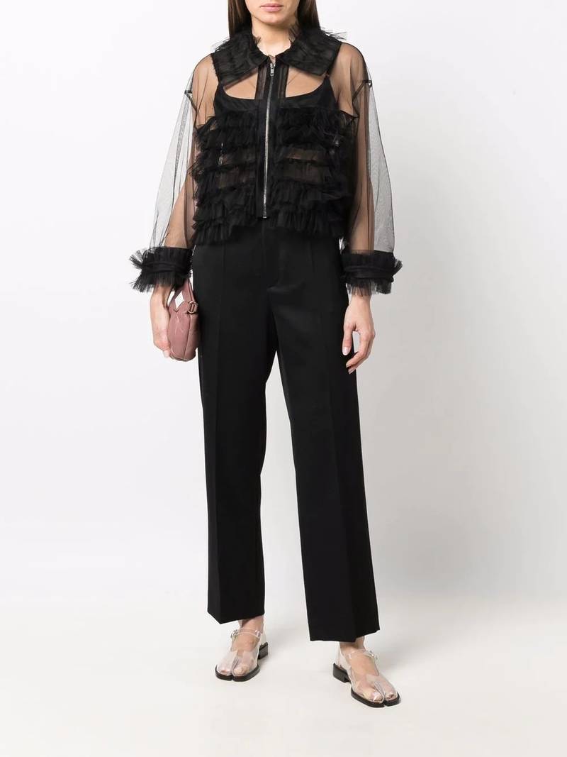 Maison Margiela sheer tulle bomber jacket outlook