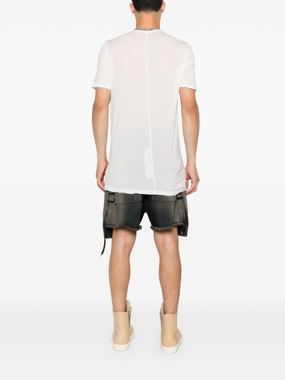 drape-detail T-shirt - 3